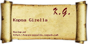Kopsa Gizella névjegykártya